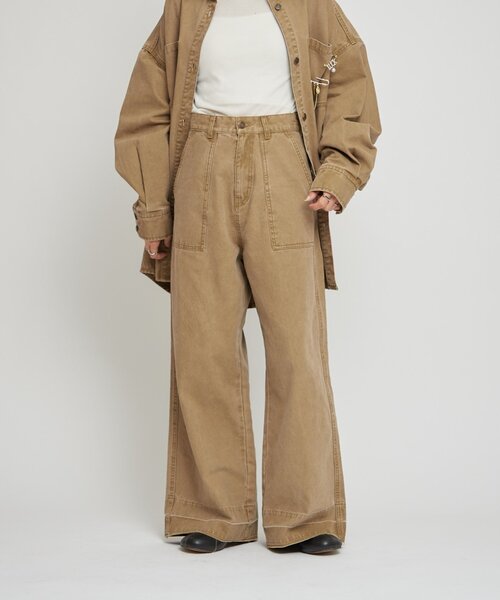 WILLOW（ウィロー）の「【willow】ダックタブ付きパンツ（その他パンツ・レディース・チャコールグレー/ベージュ・ONE SIZE）」の11枚目の写真