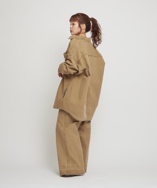 WILLOW（ウィロー）の「【willow】ダックタブ付きパンツ（その他パンツ・レディース・チャコールグレー/ベージュ・ONE SIZE）」の16枚目の写真