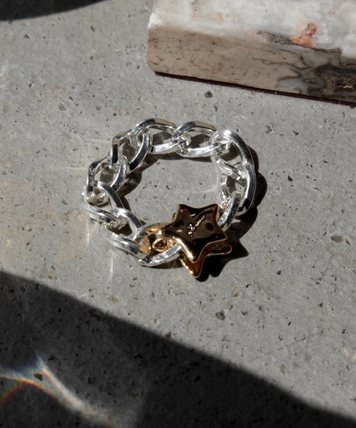 Soierie（ソワリー）の「ステラ エレメント スモール リング / Stella element small ring（リング・レディース・シルバー/シルバー×ゴールド・FREE）」の4枚目の写真