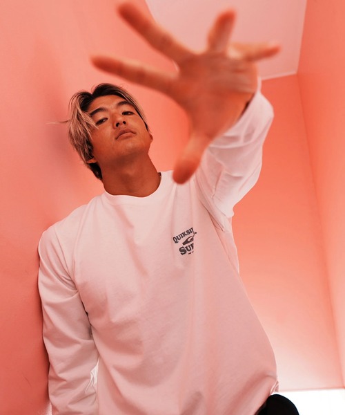 Quiksilver(クイックシルバー)の「QUIKSILVER/クイックシルバー 長袖 Tシャツ ロンT ロゴ バックプリント QLT264006(Tシャツ/カットソー・メンズ・ブラック/ベージュ/ホワイト・L/M)」の2枚目の写真