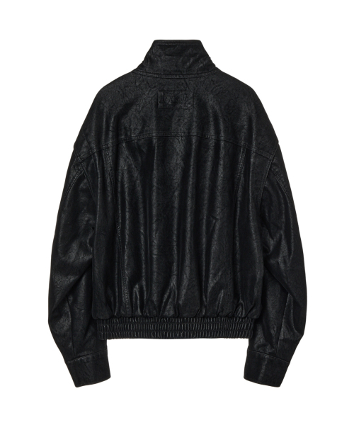 DEINET(ダイニット)の「FAUX BOMBER LEATHER JACKET IN BLACK(ライダースジャケット・レディース・その他・FREE)」の2枚目の写真