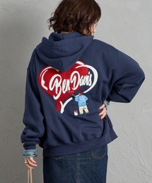 【WEB限定】[BEN DAVIS/ベンデイビス] HEARTY GORILLA サガラ刺繍ジップパーカー