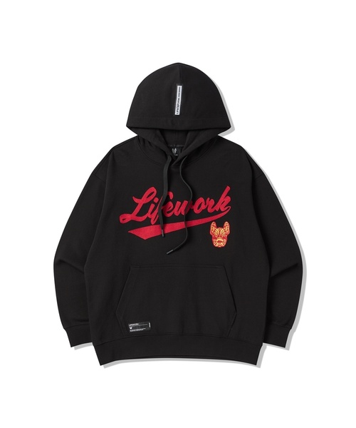 LIFE WORK(ライフワーク)の「チェーンステッチフードパーカー(パーカー・レディース・ブラック/オートミール・LARGE/SMALL/MEDIUM)」の1枚目の写真