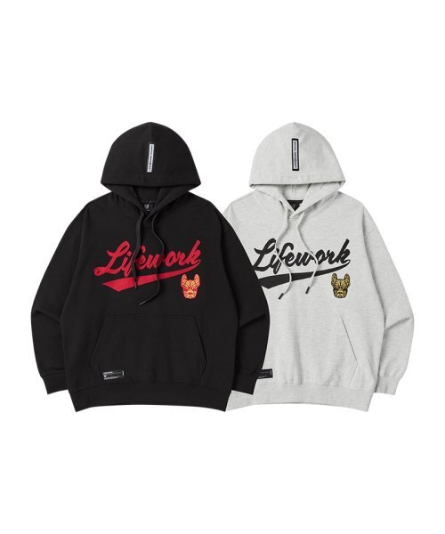 LIFE WORK(ライフワーク)の「チェーンステッチフードパーカー(パーカー・レディース・ブラック/オートミール・LARGE/SMALL/MEDIUM)」の3枚目の写真