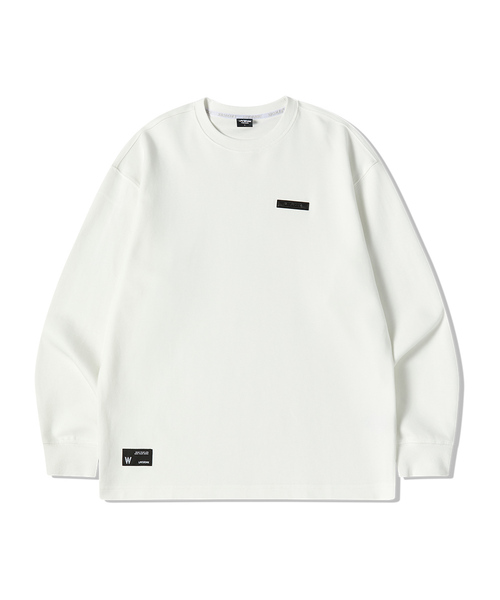 LIFE WORK(ライフワーク)の「レザーポイントワッペン長袖Tシャツ(Tシャツ/カットソー・レディース・ブラック/ホワイト/ダークグレー・MEDIUM/SMALL/LARGE)」の2枚目の写真