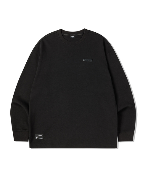 LIFE WORK(ライフワーク)の「レザーポイントワッペン長袖Tシャツ(Tシャツ/カットソー・レディース・ブラック/ホワイト/ダークグレー・MEDIUM/SMALL/LARGE)」の1枚目の写真
