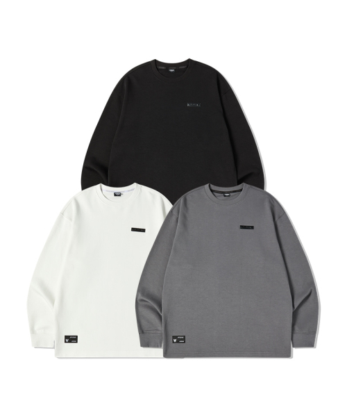 LIFE WORK(ライフワーク)の「レザーポイントワッペン長袖Tシャツ(Tシャツ/カットソー・レディース・ブラック/ホワイト/ダークグレー・MEDIUM/SMALL/LARGE)」の4枚目の写真
