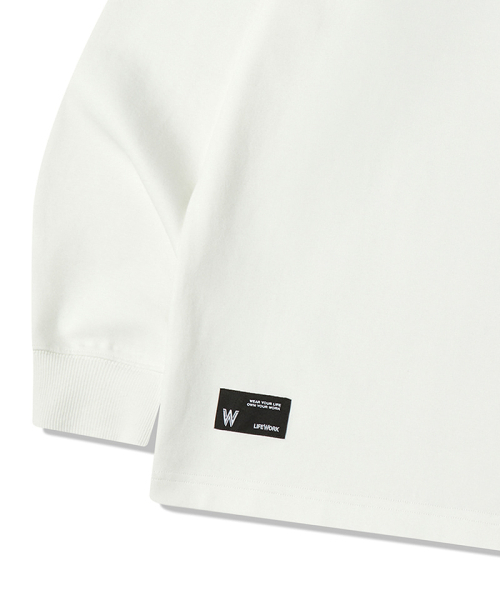 LIFE WORK(ライフワーク)の「レザーポイントワッペン長袖Tシャツ(Tシャツ/カットソー・レディース・ブラック/ホワイト/ダークグレー・MEDIUM/SMALL/LARGE)」の7枚目の写真