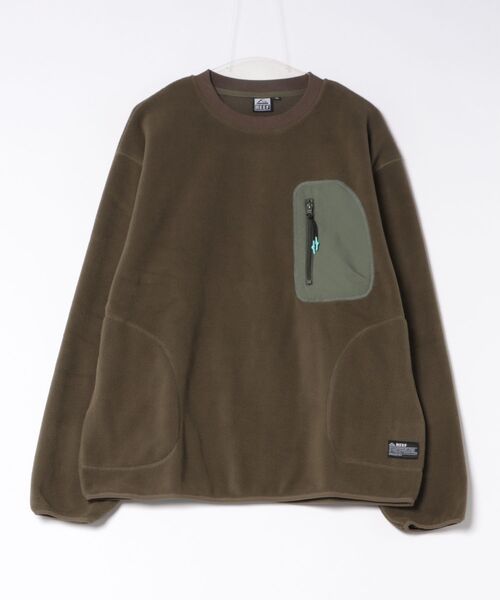 REEF(リーフ)の「REEF メンズ ACTIVE FLEECE PULLOVER フリースプルオーバー /保温蓄熱 【2026年秋冬モデル】(スウェット・メンズ・カーキ/ブラック系その他・MEDIUM/LARGE/X-LARGE)」の2枚目の写真