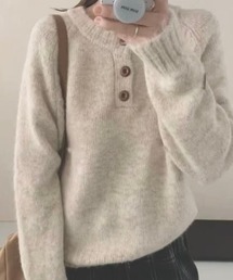 ニットヘンリープルオーバー