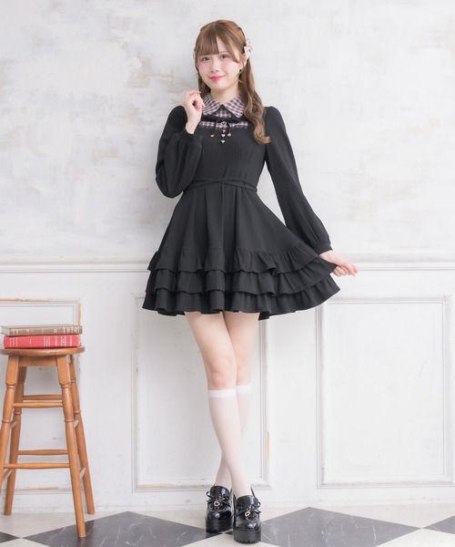 ROJITA(ロジータ)の「ティアードフリルカット長袖ワンピース(ワンピース・レディース・ブラック/ボルドー/グレー・FREE)」の20枚目の写真