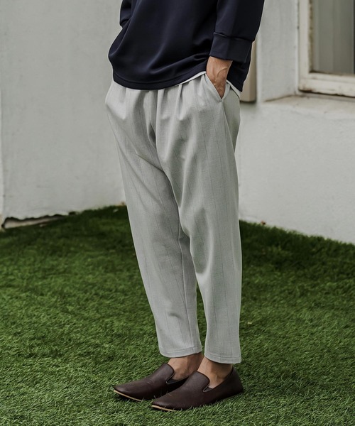 CAMBIO(カンビオ)の「mp15526- Pinstripe Tapered Pants テーパードパンツ(A76526cmb)(その他パンツ・メンズ・ブラック/ネイビー/チャコール/グレー/オフホワイト・S/M/L)」の6枚目の写真