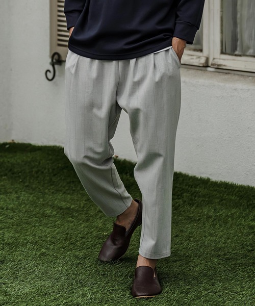 CAMBIO(カンビオ)の「mp15526- Pinstripe Tapered Pants テーパードパンツ(A76526cmb)(その他パンツ・メンズ・ブラック/ネイビー/チャコール/グレー/オフホワイト・S/M/L)」の7枚目の写真