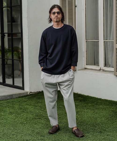 CAMBIO(カンビオ)の「mp15526- Pinstripe Tapered Pants テーパードパンツ(A76526cmb)(その他パンツ・メンズ・ブラック/ネイビー/チャコール/グレー/オフホワイト・S/M/L)」の8枚目の写真