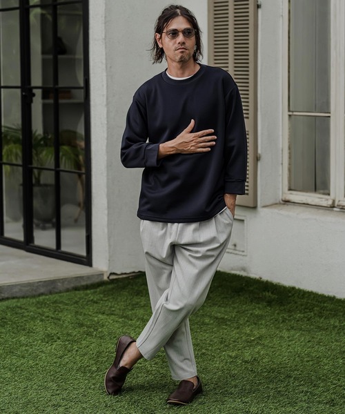 CAMBIO(カンビオ)の「mp15526- Pinstripe Tapered Pants テーパードパンツ(A76526cmb)(その他パンツ・メンズ・ブラック/ネイビー/チャコール/グレー/オフホワイト・S/M/L)」の9枚目の写真