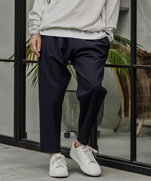 CAMBIO(カンビオ)の「mp15526- Pinstripe Tapered Pants テーパードパンツ(A76526cmb)(その他パンツ・メンズ・ブラック/ネイビー/チャコール/グレー/オフホワイト・S/M/L)」の10枚目の写真