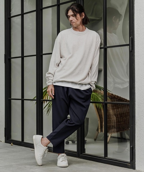 CAMBIO(カンビオ)の「mp15526- Pinstripe Tapered Pants テーパードパンツ(A76526cmb)(その他パンツ・メンズ・ブラック/ネイビー/チャコール/グレー/オフホワイト・S/M/L)」の12枚目の写真