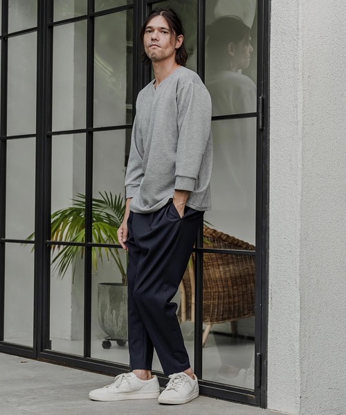 CAMBIO(カンビオ)の「mp15526- Pinstripe Tapered Pants テーパードパンツ(A76526cmb)(その他パンツ・メンズ・ブラック/ネイビー/チャコール/グレー/オフホワイト・S/M/L)」の13枚目の写真