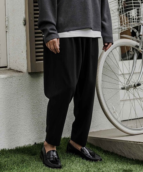 CAMBIO(カンビオ)の「mp15526- Pinstripe Tapered Pants テーパードパンツ(A76526cmb)(その他パンツ・メンズ・ブラック/ネイビー/チャコール/グレー/オフホワイト・S/M/L)」の14枚目の写真