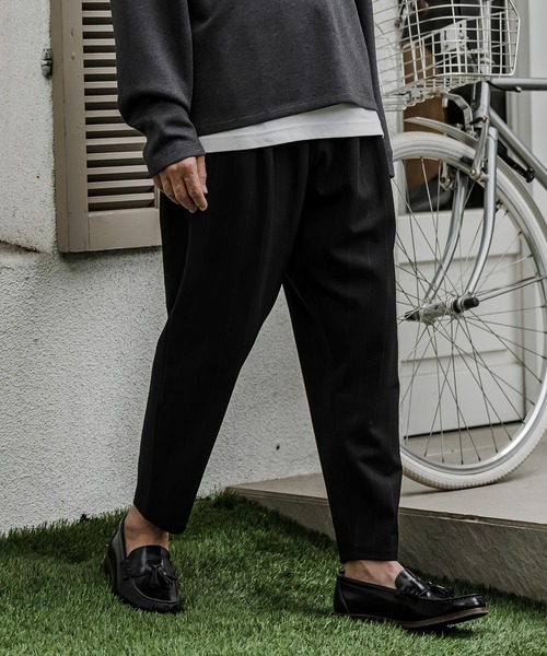 CAMBIO(カンビオ)の「mp15526- Pinstripe Tapered Pants テーパードパンツ(A76526cmb)(その他パンツ・メンズ・ブラック/ネイビー/チャコール/グレー/オフホワイト・S/M/L)」の15枚目の写真