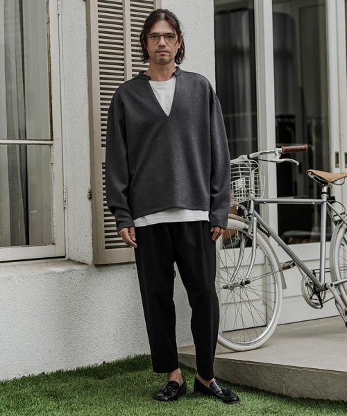 CAMBIO(カンビオ)の「mp15526- Pinstripe Tapered Pants テーパードパンツ(A76526cmb)(その他パンツ・メンズ・ブラック/ネイビー/チャコール/グレー/オフホワイト・S/M/L)」の16枚目の写真