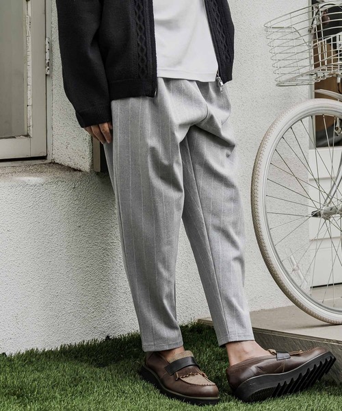CAMBIO(カンビオ)の「mp15526- Pinstripe Tapered Pants テーパードパンツ(A76526cmb)(その他パンツ・メンズ・ブラック/ネイビー/チャコール/グレー/オフホワイト・S/M/L)」の18枚目の写真