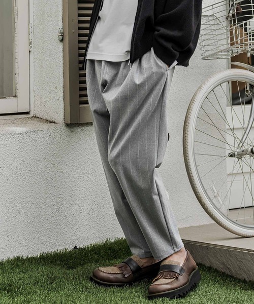 CAMBIO(カンビオ)の「mp15526- Pinstripe Tapered Pants テーパードパンツ(A76526cmb)(その他パンツ・メンズ・ブラック/ネイビー/チャコール/グレー/オフホワイト・S/M/L)」の19枚目の写真