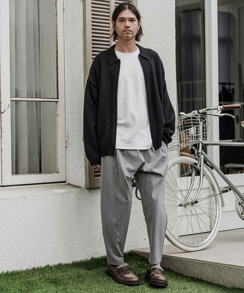 CAMBIO(カンビオ)の「mp15526- Pinstripe Tapered Pants テーパードパンツ(A76526cmb)(その他パンツ・メンズ・ブラック/ネイビー/チャコール/グレー/オフホワイト・S/M/L)」の20枚目の写真