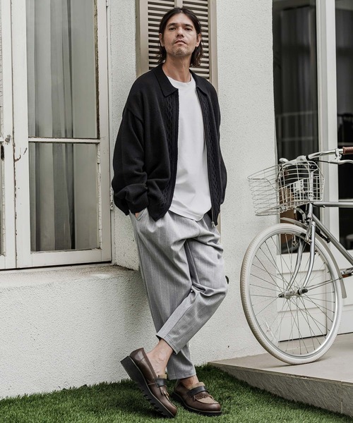 CAMBIO(カンビオ)の「mp15526- Pinstripe Tapered Pants テーパードパンツ(A76526cmb)(その他パンツ・メンズ・ブラック/ネイビー/チャコール/グレー/オフホワイト・S/M/L)」の21枚目の写真