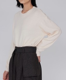 airy soft jersey crew neck pull