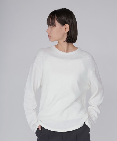DRESSLAVE(ドレスレイブ)の「airy soft jersey crew neck pull(Tシャツ/カットソー・レディース・ホワイト/ベージュ・38)」の8枚目の写真