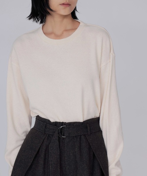 DRESSLAVE(ドレスレイブ)の「airy soft jersey crew neck pull(Tシャツ/カットソー・レディース・ホワイト/ベージュ・38)」の11枚目の写真