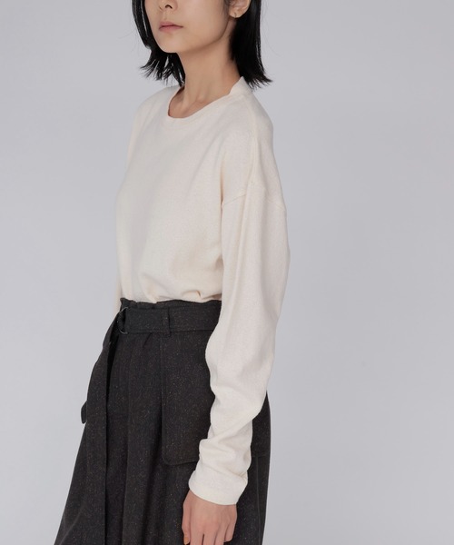 DRESSLAVE(ドレスレイブ)の「airy soft jersey crew neck pull(Tシャツ/カットソー・レディース・ホワイト/ベージュ・38)」の12枚目の写真