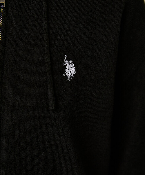 U.S. POLO ASSN.(ユーエスポロアッスン)の「U.S. POLO ASSN. × PUBLUX/ユーエスポロアッスン 別注 フルジップ ニット フーディー 限定展開(パーカー・レディース・グレー/ネイビー/ブラック・フリ-)」の19枚目の写真