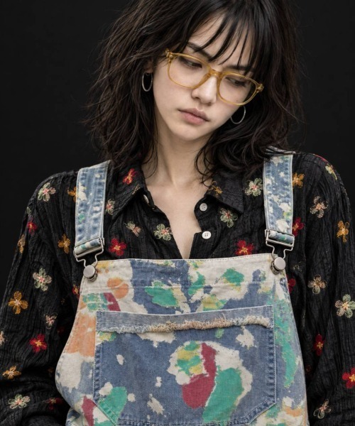 KAMINARI_TOKIO(カミナリトキオ)の「アートペイントワイドデニムオーバーオール(サロペット/オーバーオール・レディース・ブルー系・FREE)」の7枚目の写真