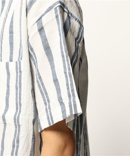 URBAN RESEARCH（アーバンリサーチ）の「UR スペック楊柳シャツTee（シャツ/ブラウス・メンズ・ブルー系その他/ホワイト系その他/ブルー・MEDIUM/LARGE）」の7枚目の写真