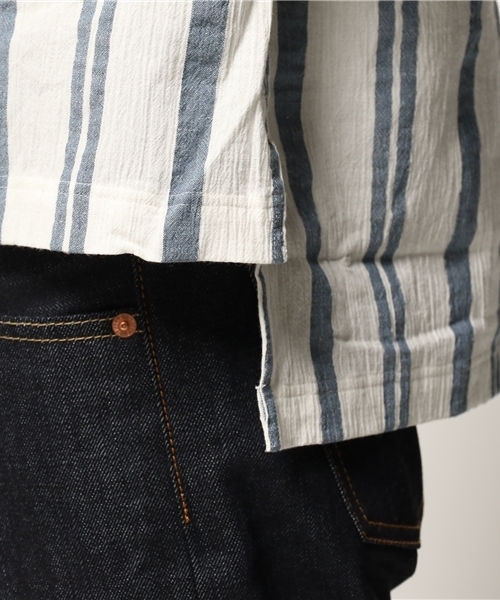 URBAN RESEARCH（アーバンリサーチ）の「UR スペック楊柳シャツTee（シャツ/ブラウス・メンズ・ブルー系その他/ホワイト系その他/ブルー・MEDIUM/LARGE）」の8枚目の写真