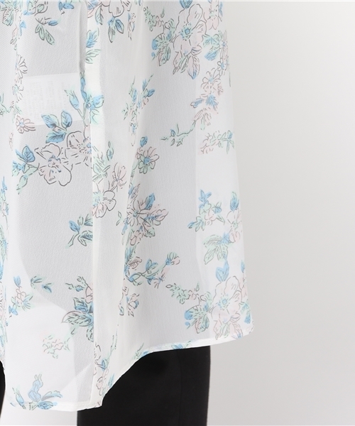 Shelly island（シェリーアイランド）の「【Shellyisland】花柄シフォンボヘミアンカーディガン（カーディガン/ボレロ・レディース・ホワイト/ブラック/ネイビー・FREE）」の10枚目の写真