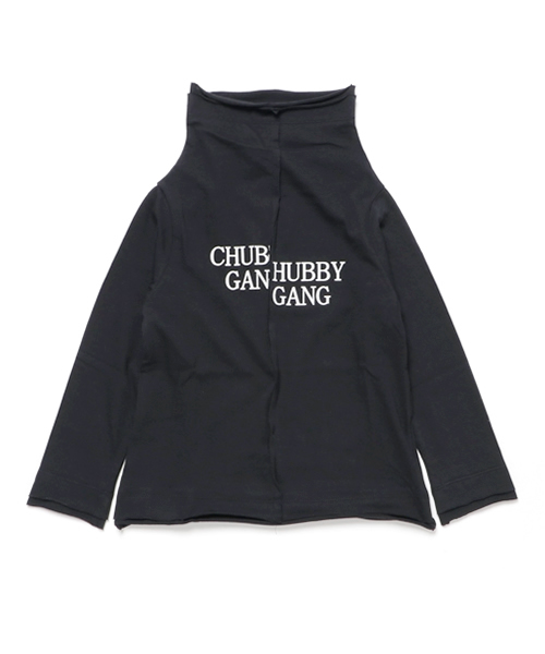 CHUBBYGANG（チャビーギャング）の「フロントステッチハイネックロングTシャツ（Tシャツ/カットソー・キッズ・ブラック/ライトグレー/ホワイト・140/150/120/110/130/160/100）」の2枚目の写真