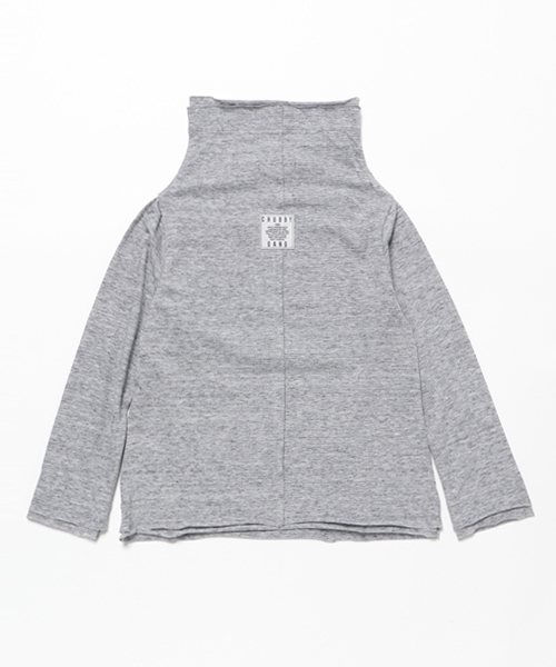 CHUBBYGANG（チャビーギャング）の「フロントステッチハイネックロングTシャツ（Tシャツ/カットソー・キッズ・ブラック/ライトグレー/ホワイト・140/150/120/110/130/160/100）」の4枚目の写真