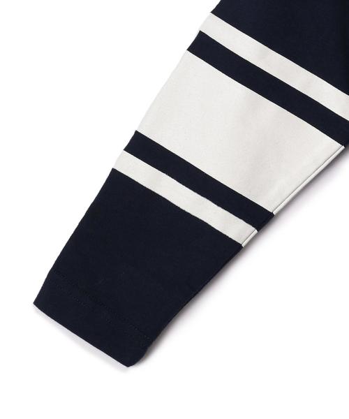 coen（コーエン）の「【coen kids】フットボールTシャツ（100～150cm)（Tシャツ/カットソー・キッズ・オフホワイト/ネイビー・140/150/100/110/120/130）」の11枚目の写真