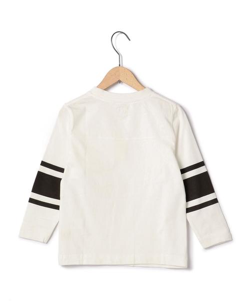 coen（コーエン）の「【coen kids】フットボールTシャツ（100～150cm)（Tシャツ/カットソー・キッズ・オフホワイト/ネイビー・140/150/100/110/120/130）」の8枚目の写真