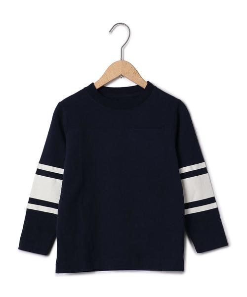 coen（コーエン）の「【coen kids】フットボールTシャツ（100～150cm)（Tシャツ/カットソー・キッズ・オフホワイト/ネイビー・140/150/100/110/120/130）」の6枚目の写真