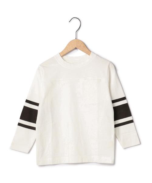 coen（コーエン）の「【coen kids】フットボールTシャツ（100～150cm)（Tシャツ/カットソー・キッズ・オフホワイト/ネイビー・140/150/100/110/120/130）」の4枚目の写真