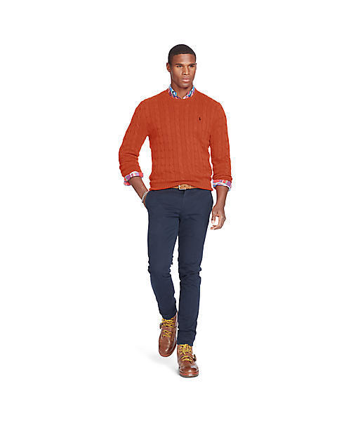 POLO RALPH LAUREN（ポロ ラルフ ローレン）の「ケーブルニット コットン セーター（ニット/セーター・メンズ・グレー/オレンジ/グリーン/ブルー系9/レッド/パープル・SMALL/LARGE/MEDIUM/X-SMALL/X-LARGE）」の22枚目の写真