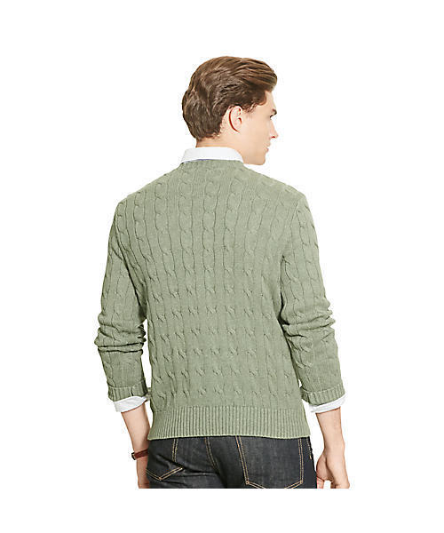 POLO RALPH LAUREN（ポロ ラルフ ローレン）の「ケーブルニット コットン セーター（ニット/セーター・メンズ・グレー/オレンジ/グリーン/ブルー系9/レッド/パープル・SMALL/LARGE/MEDIUM/X-SMALL/X-LARGE）」の19枚目の写真