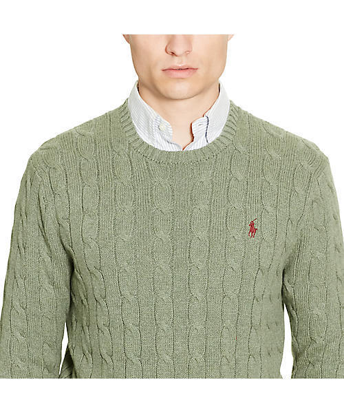 POLO RALPH LAUREN（ポロ ラルフ ローレン）の「ケーブルニット コットン セーター（ニット/セーター・メンズ・グレー/オレンジ/グリーン/ブルー系9/レッド/パープル・SMALL/LARGE/MEDIUM/X-SMALL/X-LARGE）」の20枚目の写真