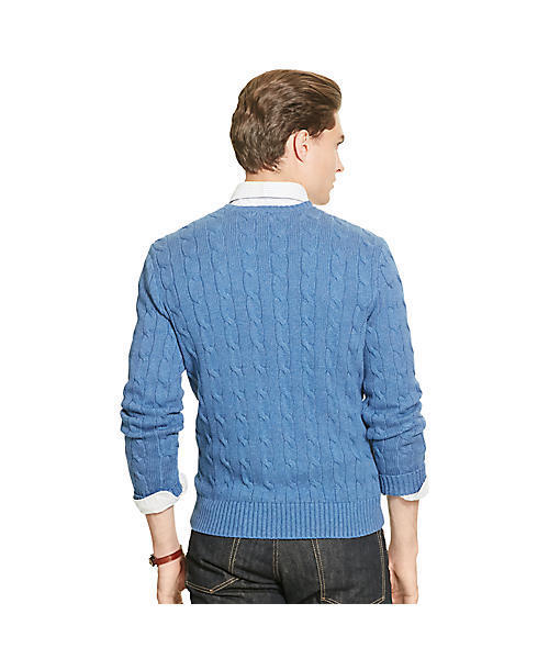 POLO RALPH LAUREN（ポロ ラルフ ローレン）の「ケーブルニット コットン セーター（ニット/セーター・メンズ・グレー/オレンジ/グリーン/ブルー系9/レッド/パープル・SMALL/LARGE/MEDIUM/X-SMALL/X-LARGE）」の10枚目の写真