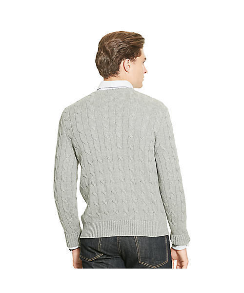 POLO RALPH LAUREN（ポロ ラルフ ローレン）の「ケーブルニット コットン セーター（ニット/セーター・メンズ・グレー/オレンジ/グリーン/ブルー系9/レッド/パープル・SMALL/LARGE/MEDIUM/X-SMALL/X-LARGE）」の13枚目の写真