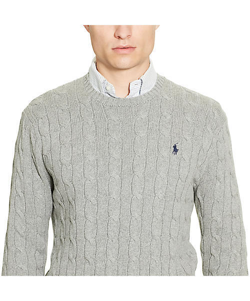 POLO RALPH LAUREN（ポロ ラルフ ローレン）の「ケーブルニット コットン セーター（ニット/セーター・メンズ・グレー/オレンジ/グリーン/ブルー系9/レッド/パープル・SMALL/LARGE/MEDIUM/X-SMALL/X-LARGE）」の14枚目の写真